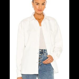 We Wore What Boyfriend Shirt Poplin Optic White size XS\S